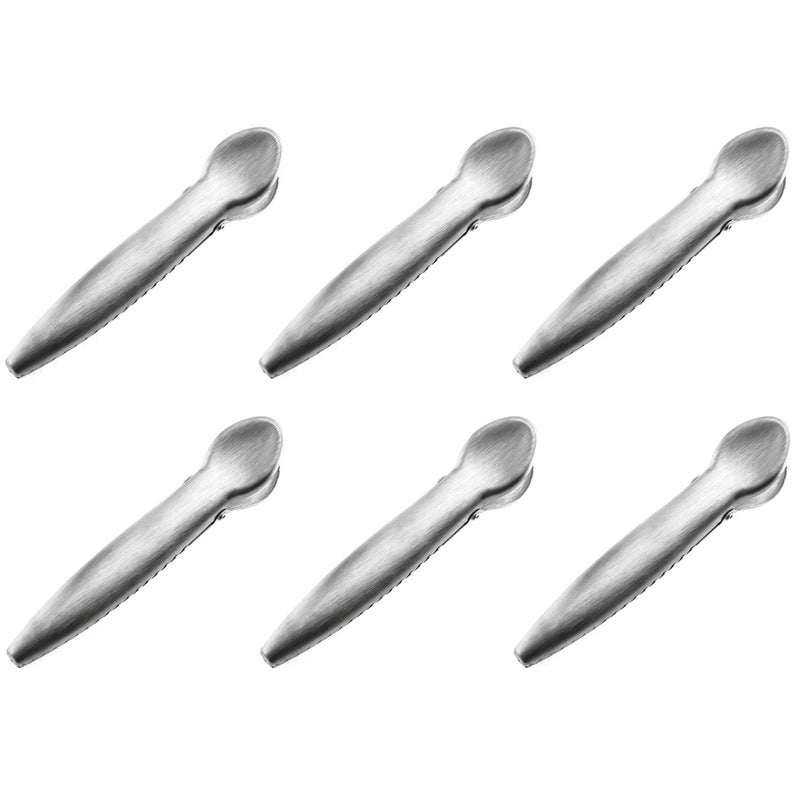 Ruiling 6pcs Heavy Duty Stainless Steel Alligator Clips, Jaw Sealing Clips, Fresh-Keeping Clamp and Airtight Seal Grip for Coffee and Food Bags - Image 1